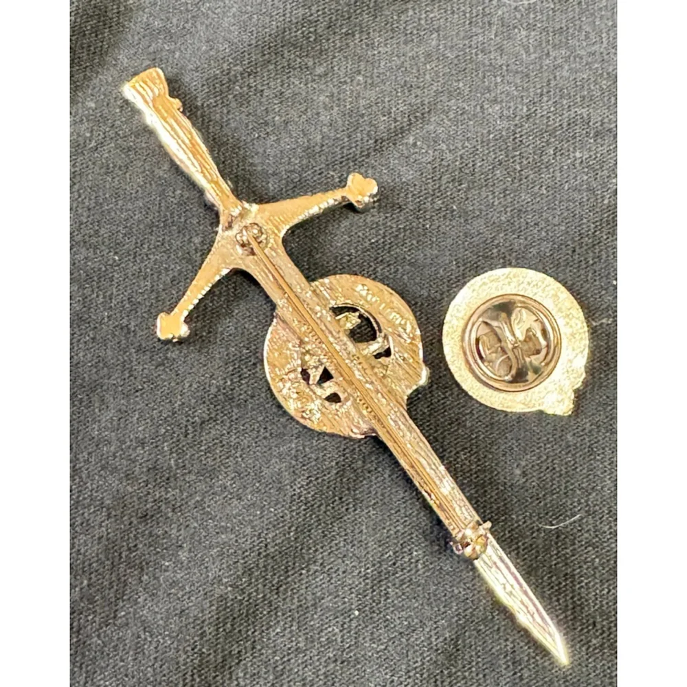 Scottish Clan Graham Crest Sword kilt pin & Hat Pin “Ne Oublie” Never Forget